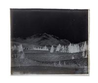 (CHICAGO), PHOTOGRAPHY. A collection of galss plate negatives including scenes of Yellow Stone National Park. Together with camera