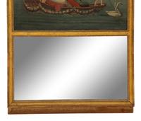A Neoclassical Gilt Framed Trumeau Mirror