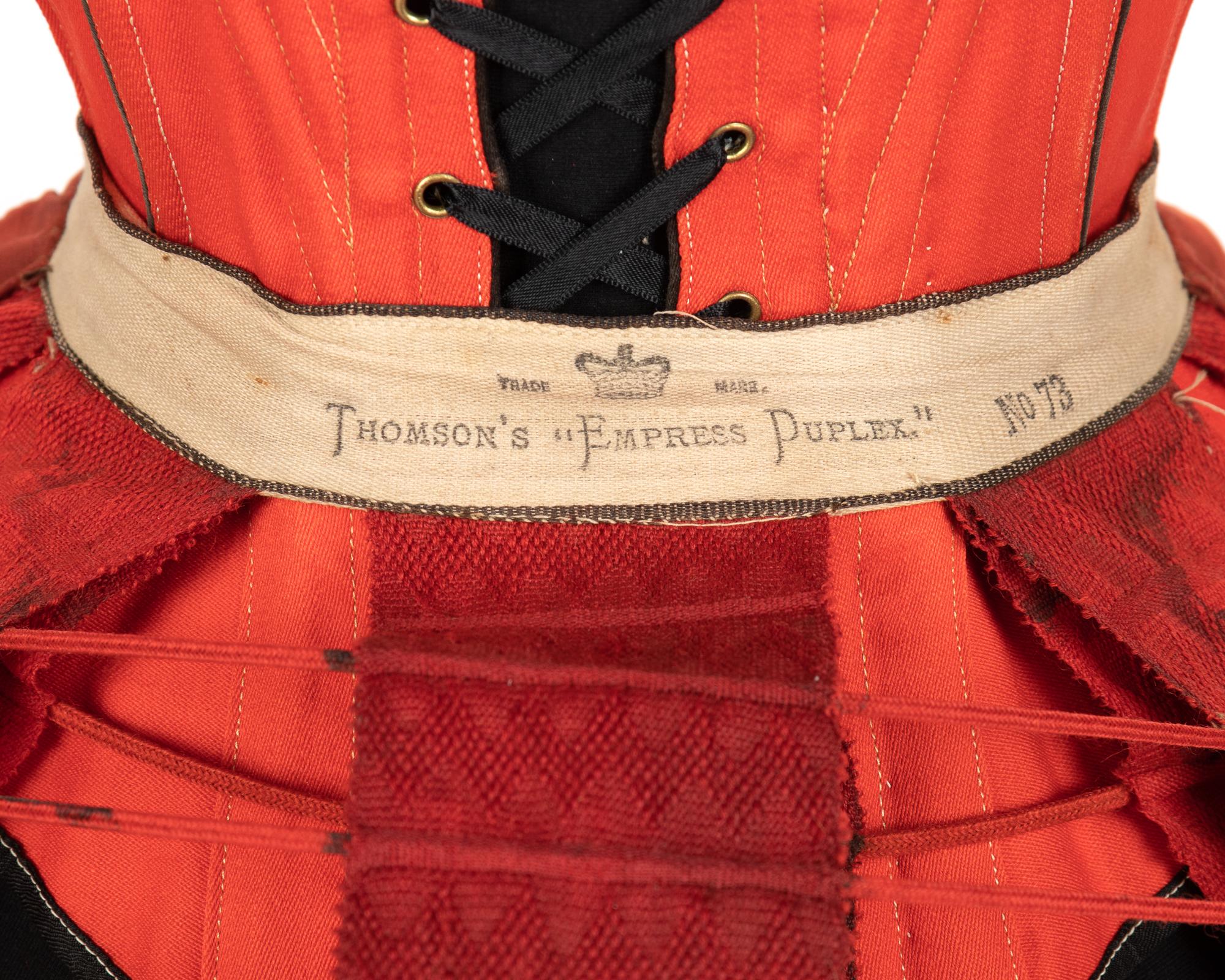 Two Women's Understructure Pieces: One Corset, One Crinoline, 1870s