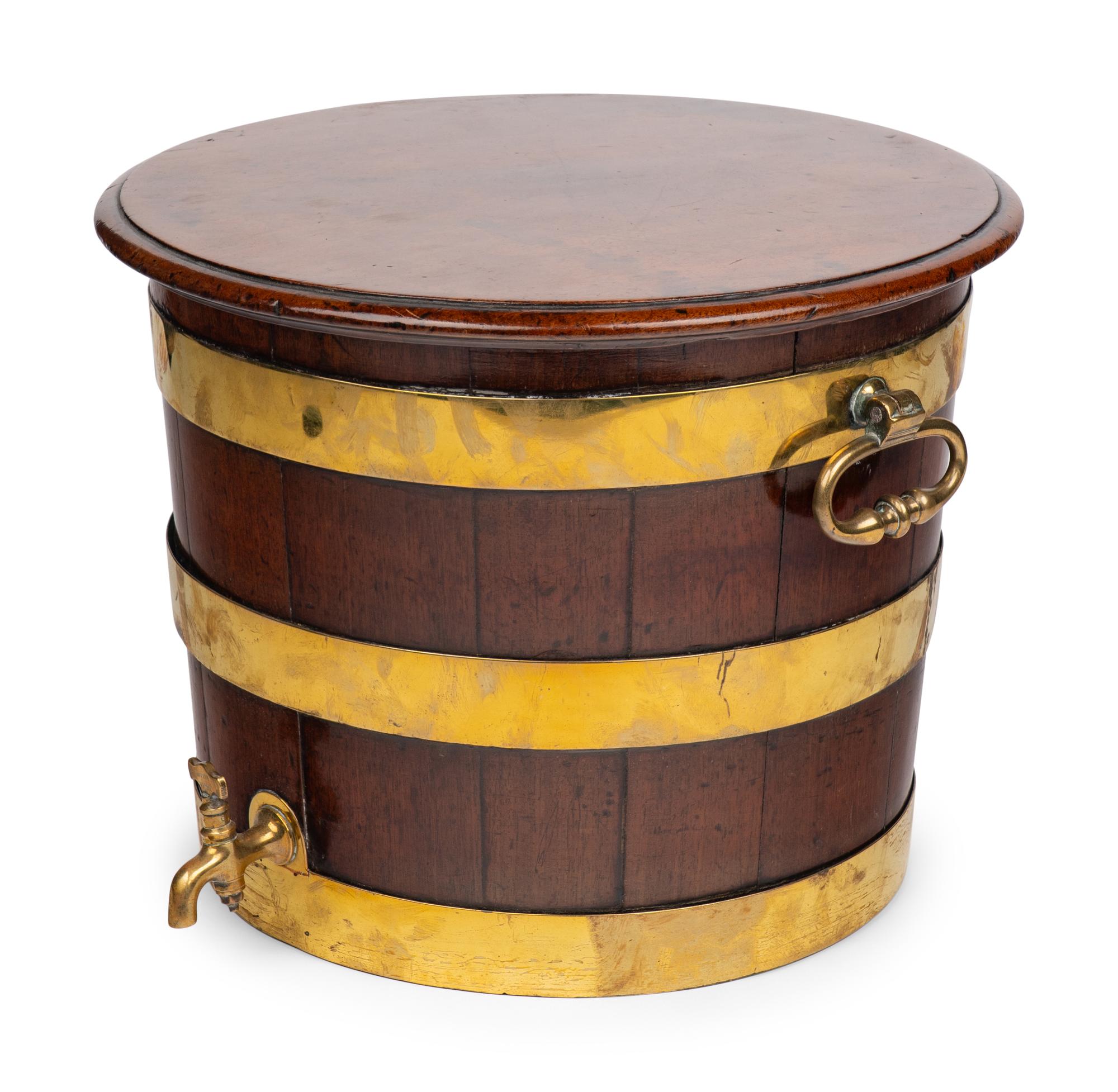 A George III Brass-Banded Mahogany Cistern