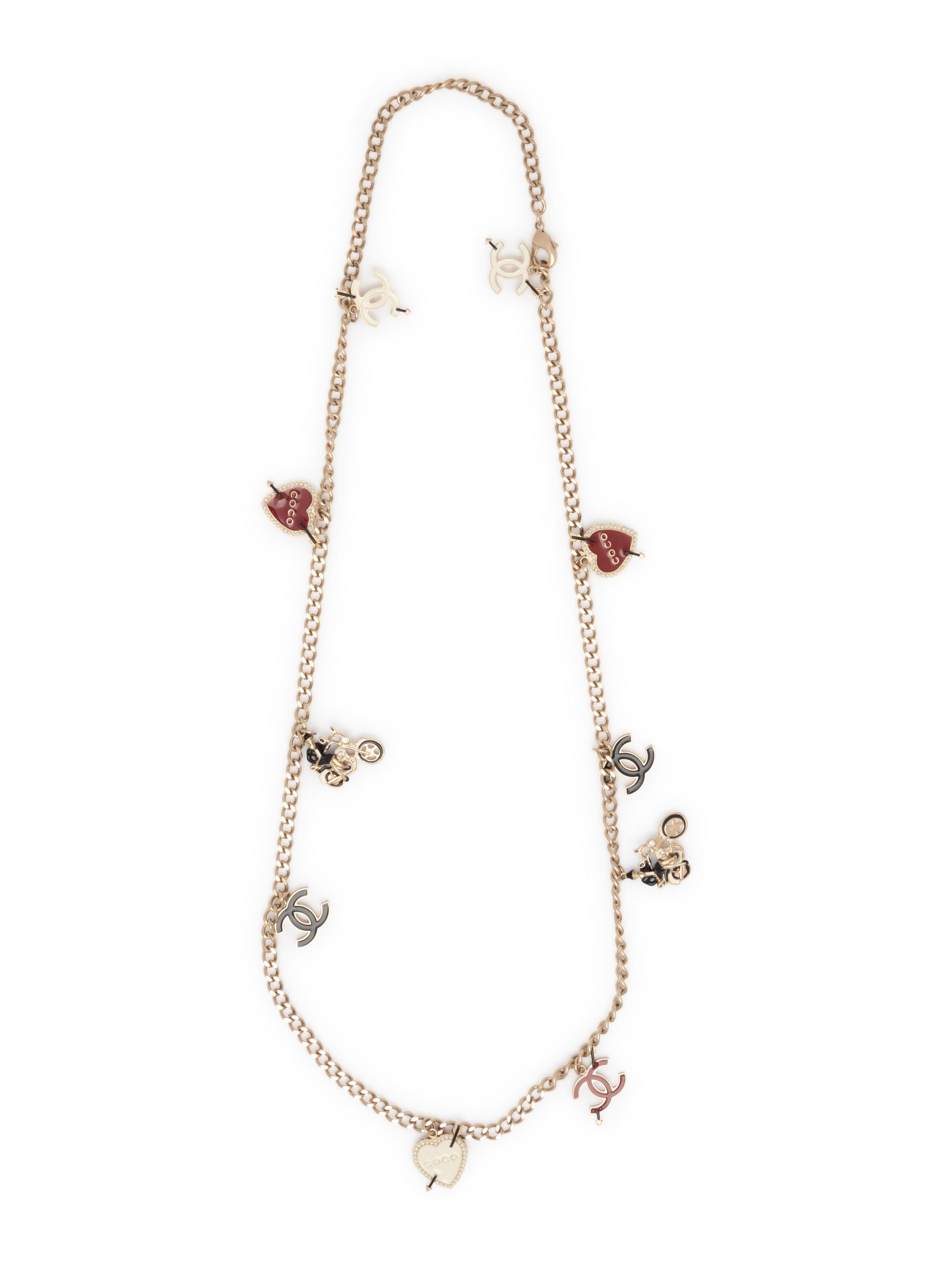 Chanel Longchain Heart Charm Necklace, 2010