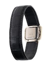 BOUCHERON, 18K WHITE GOLD 'DOUBLE GODRON' WATCH