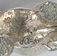 A Group of Nine Patrick Mavros Silver Elephants