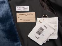 Brunello Cucinelli, Crushed Velvet Blazer with Monili Details
