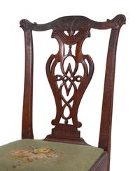 A Chippendale Carved Mahogany Claw-and-Ball Foot Side Chair