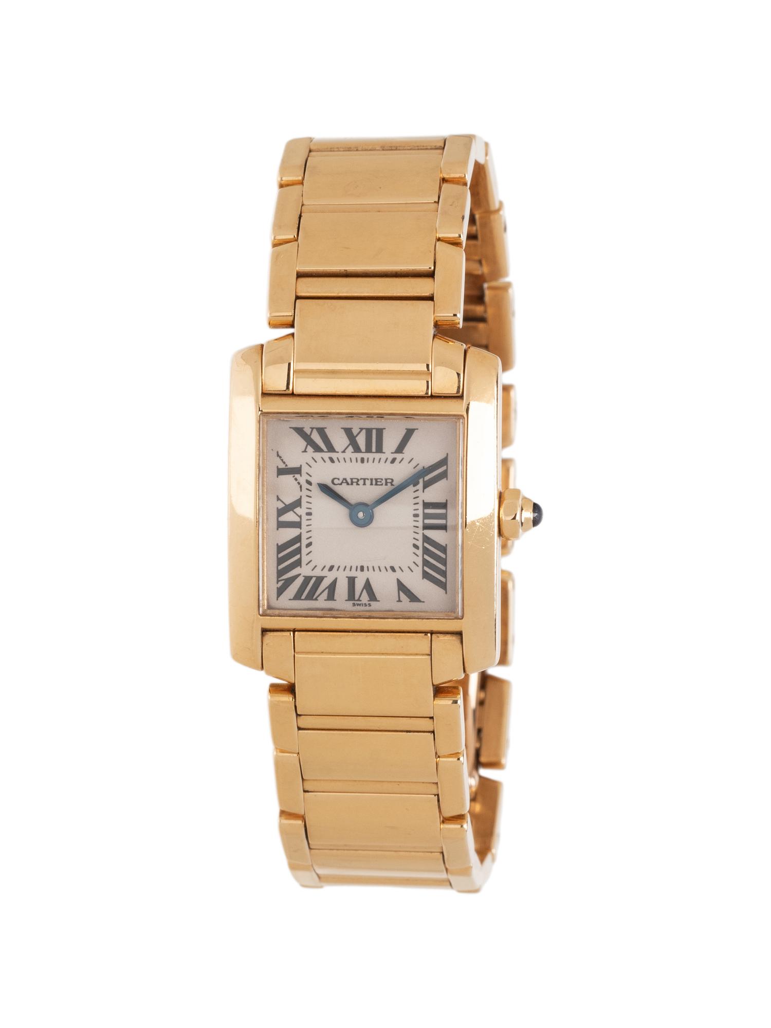 CARTIER, 18K YELLOW GOLD 'TANK FRANÇAISE' WATCH