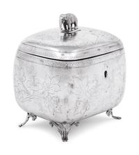An Austrian Silver Tea Caddy