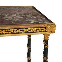 A French Gilt Bronze Mounted Ebonized Side Table