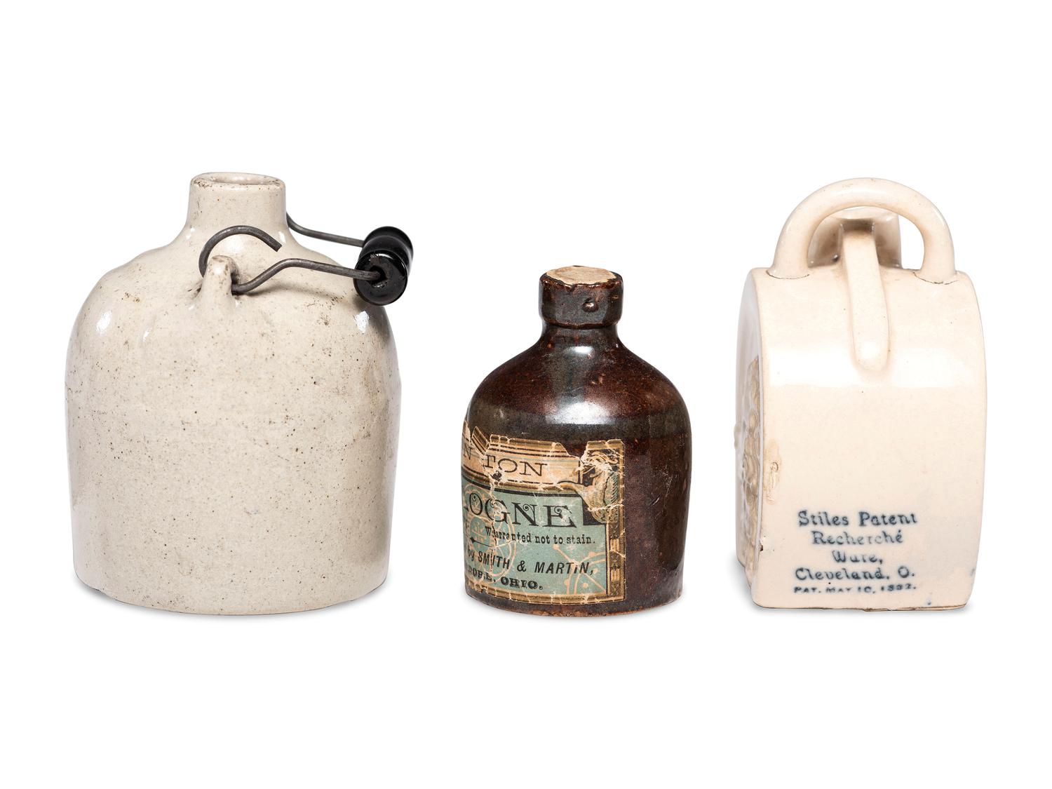 Three Miniature Stoneware Vessels