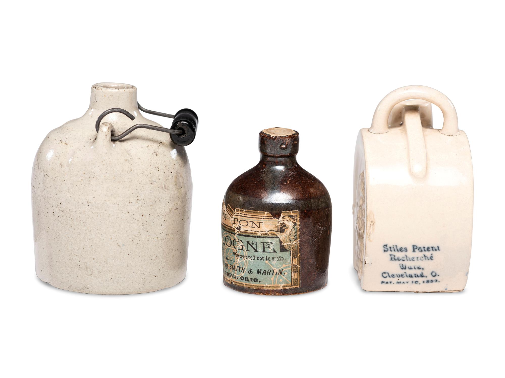 Three Miniature Stoneware Vessels