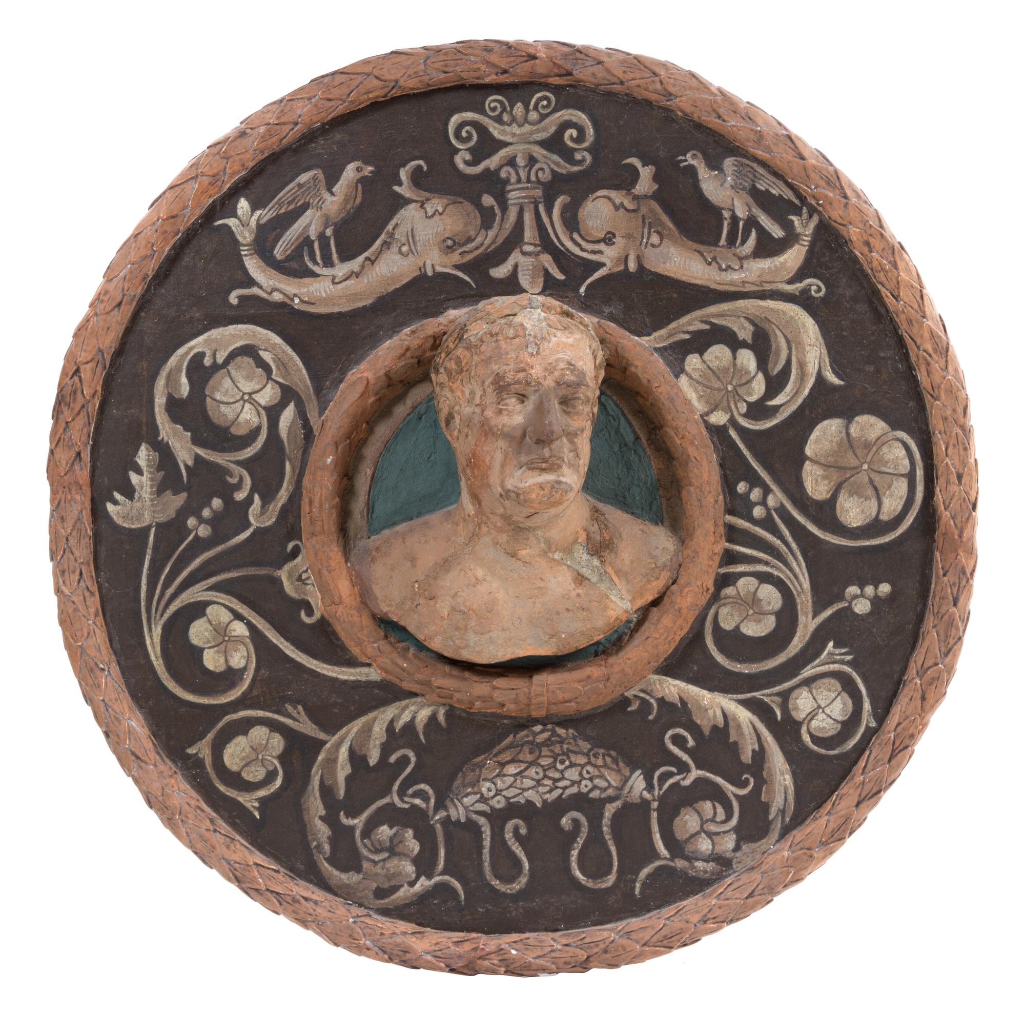 A Set of Four Italian Renaissance Style Plaster Roundels Diameter 27 inches. — 20TH CENTURY
