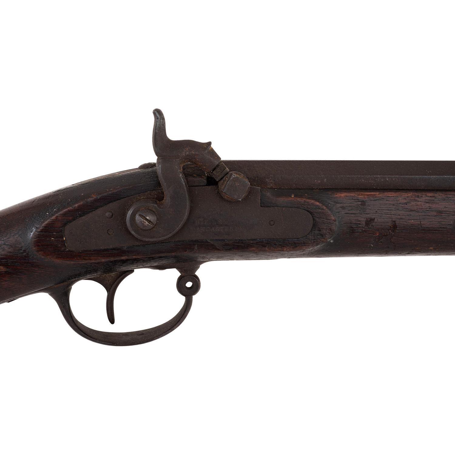 Heavy Barreled Leman Percussion Full Stock Plains Rifle
