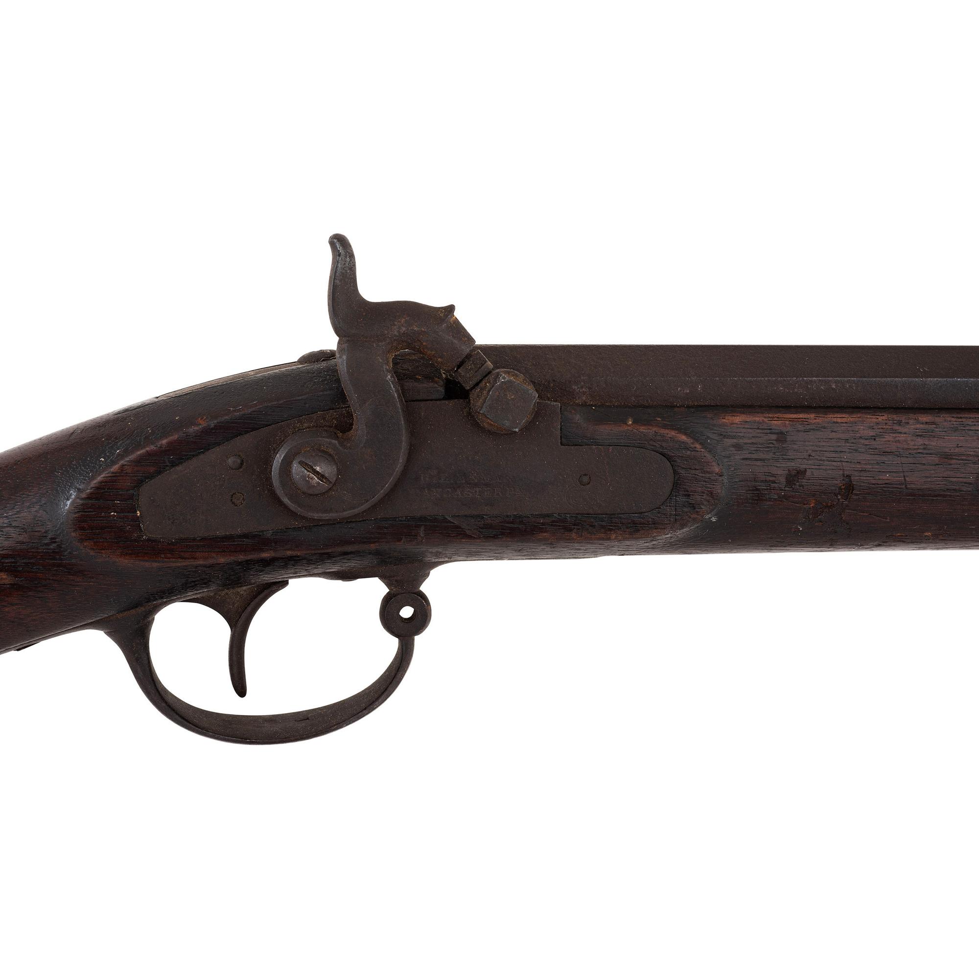 Heavy Barreled Leman Percussion Full Stock Plains Rifle