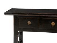 A Chinese Black Lacquered Console Table