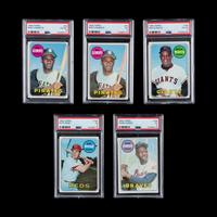 A Collection of PSA Graded 1969 Topps Hall of Fame and Notable Baseball Cards