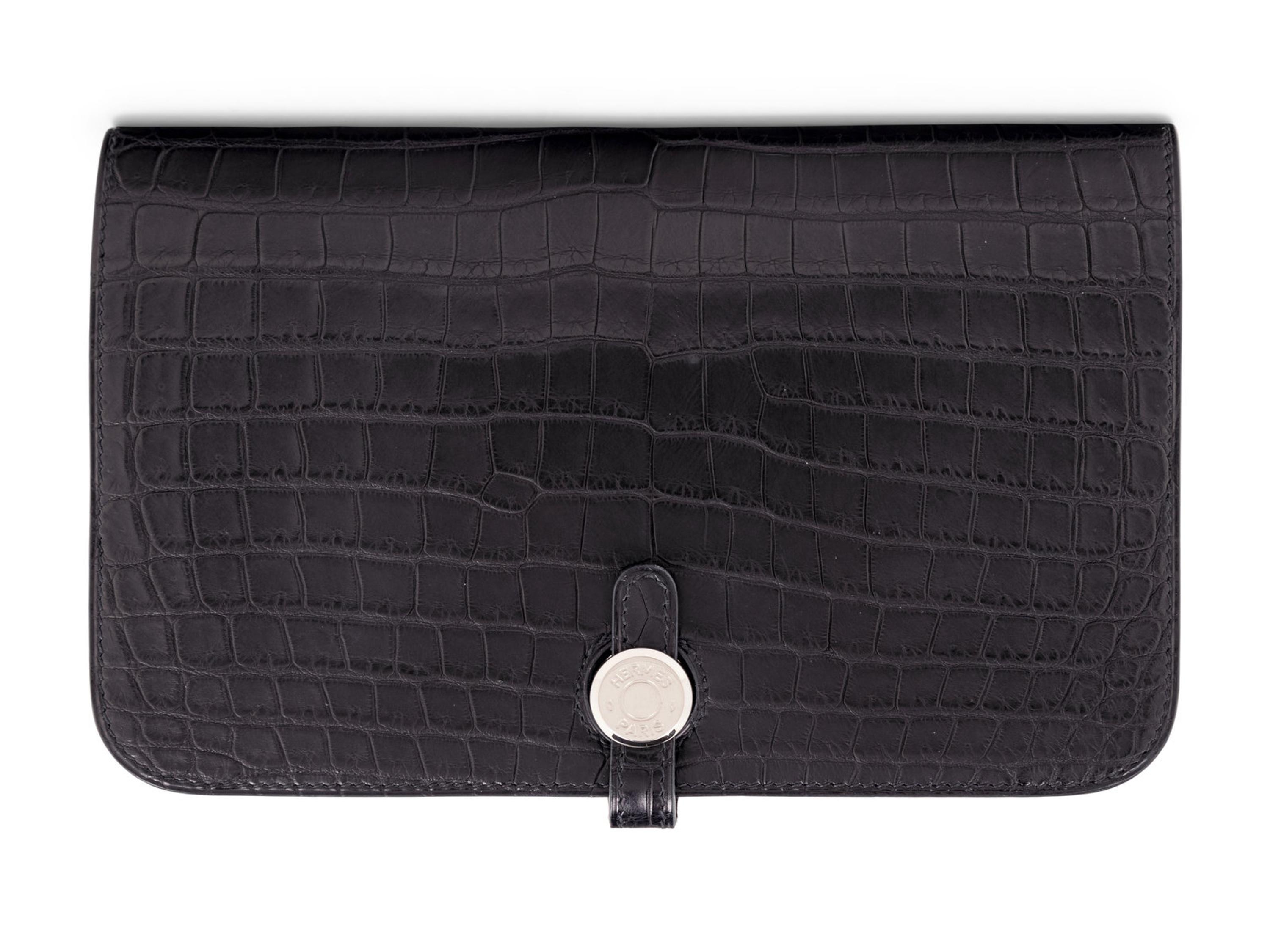 Hermès Crocodile Dogon Duo Wallet, 2010s