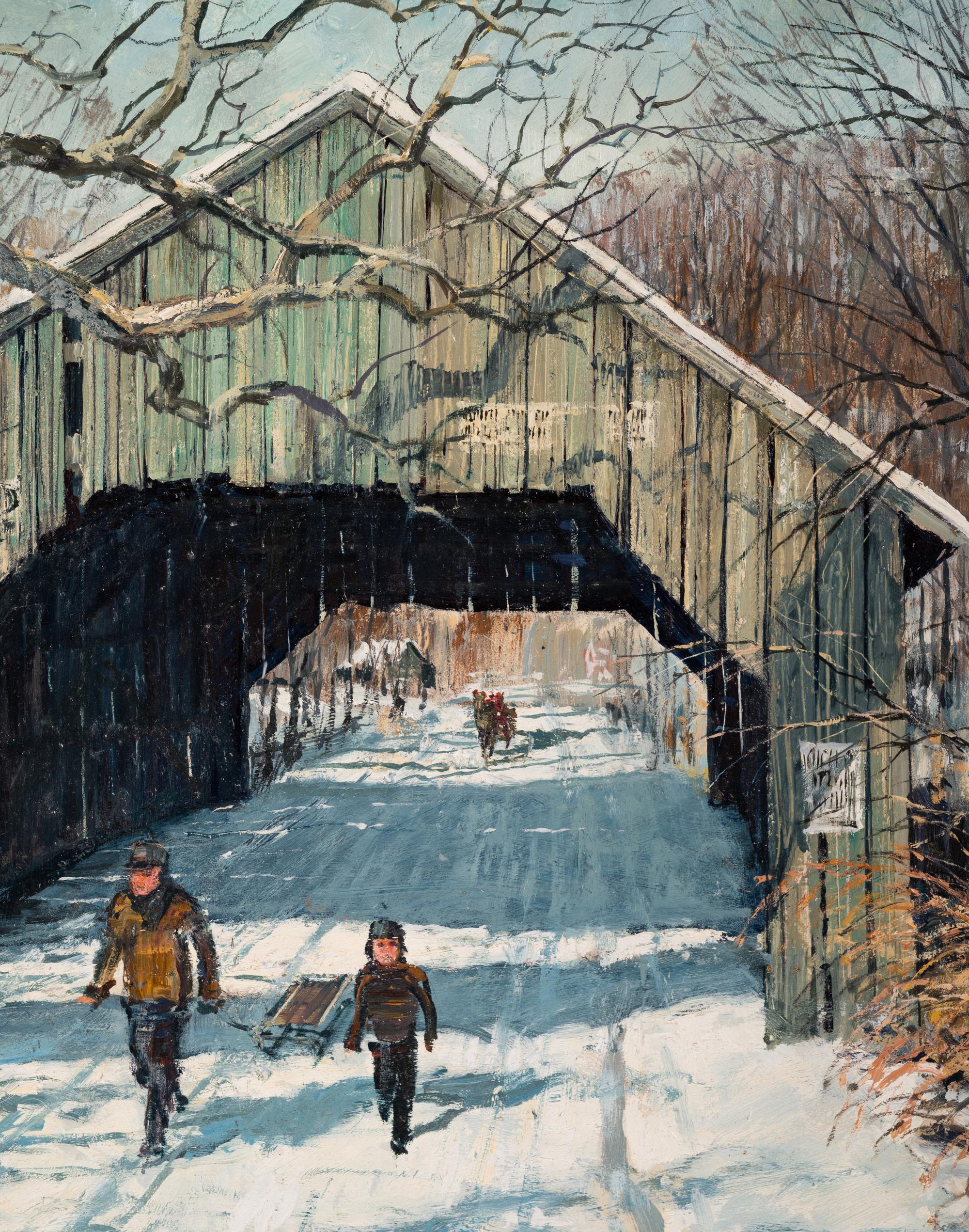 Covered Bridge in Winter