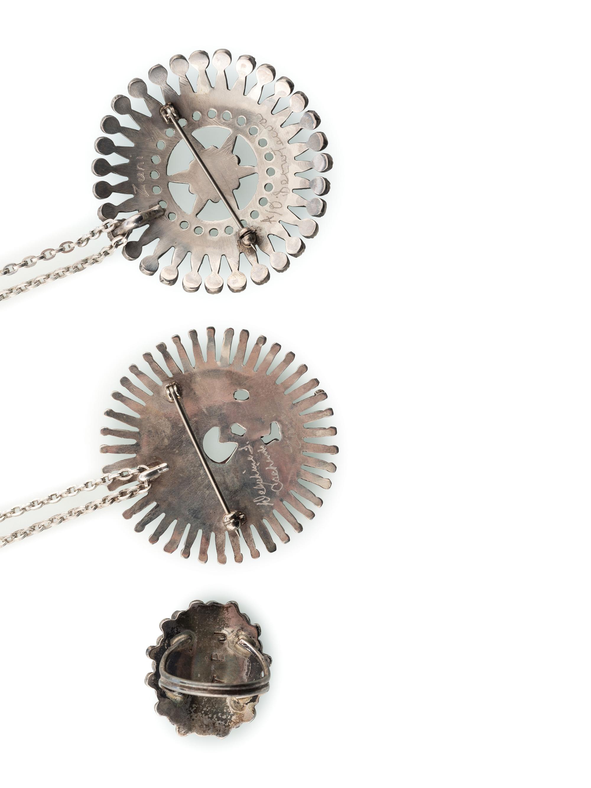 Zuni Silver Pendants, Rings, Earrings, AND Stick Pin