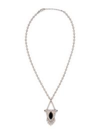 ART DECO, DIAMOND AND ONYX PENDANT NECKLACE