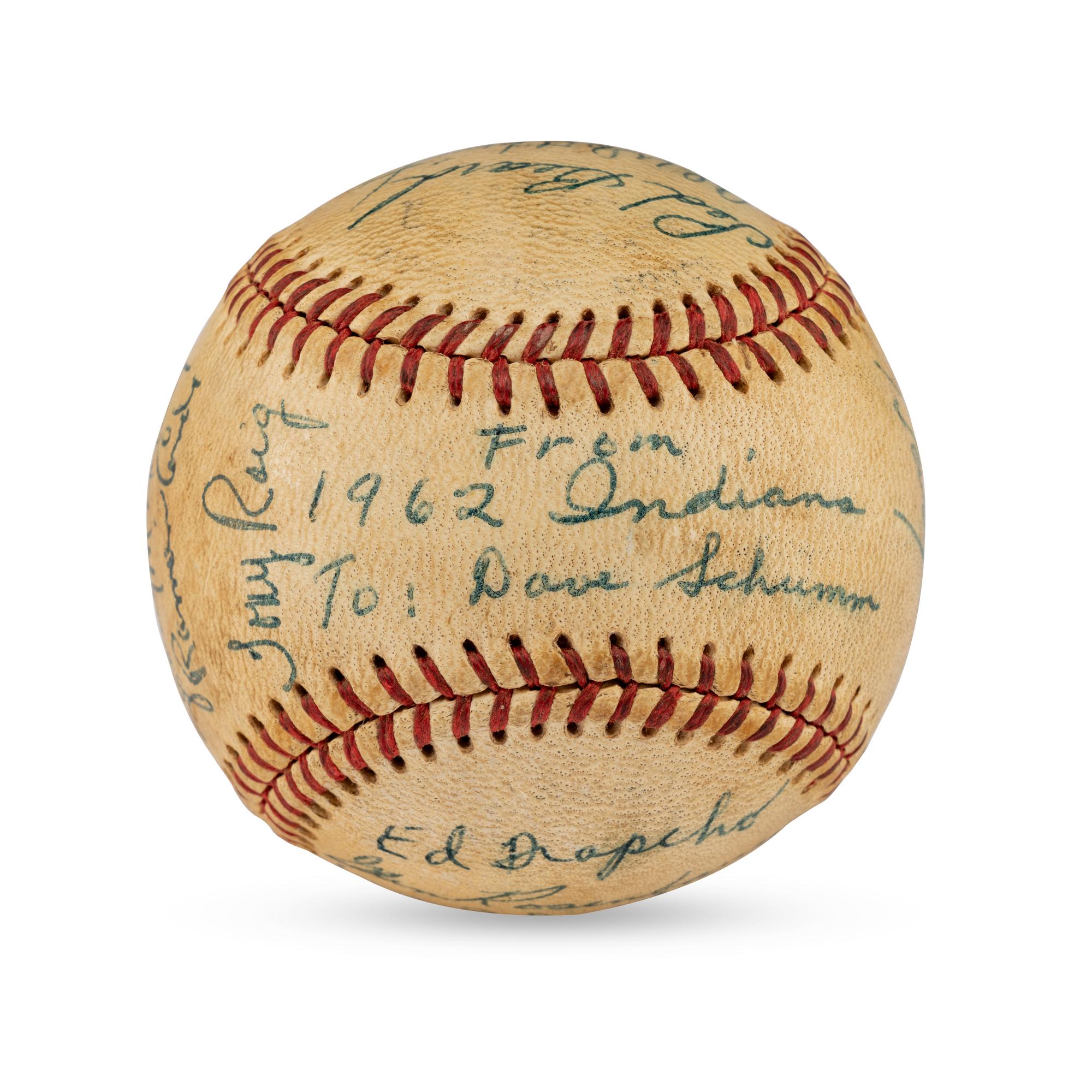 A 1962 Indianapolis Indians Team Signed Autograph Baseball