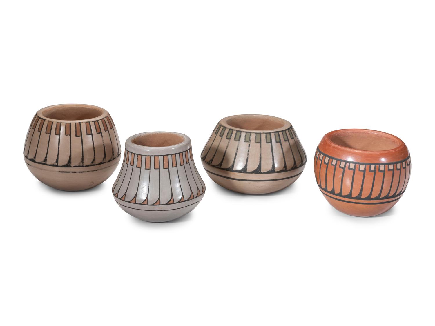 Miniature Polychrome Pottery Jars