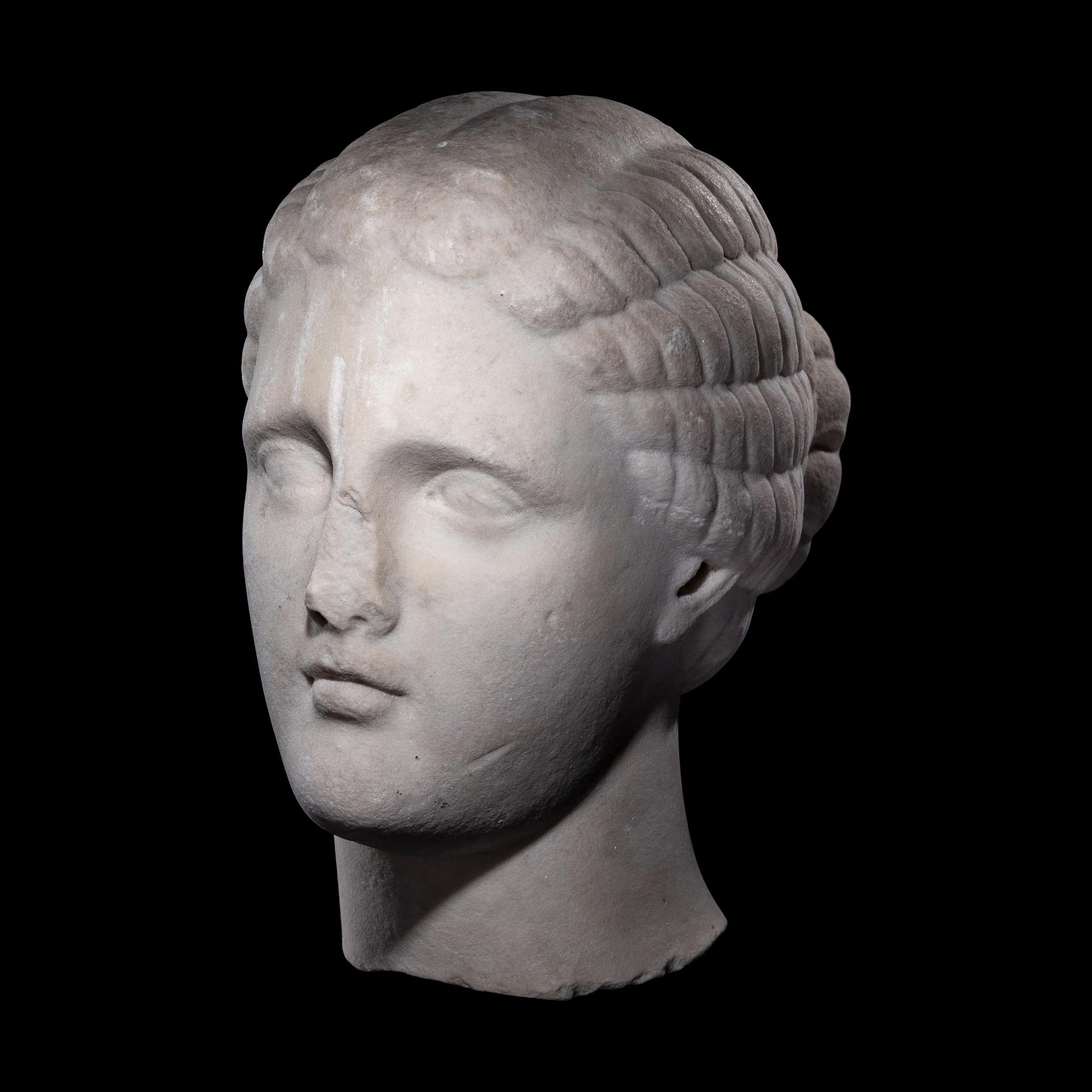A Roman Marble Female Portrait Head