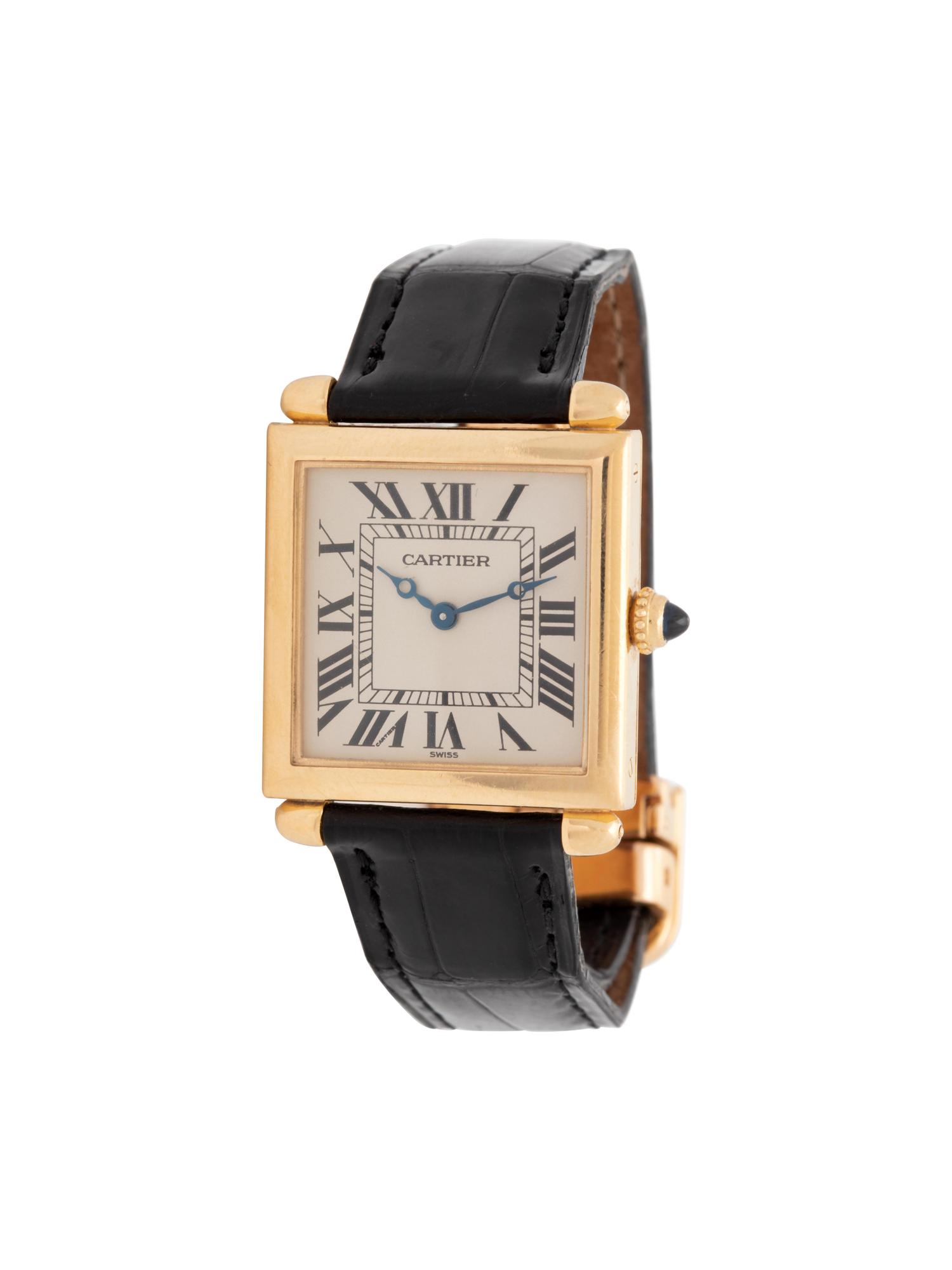 CARTIER, 18K YELLOW GOLD REF. 1630 'TANK OBUS' WRISTWATCH