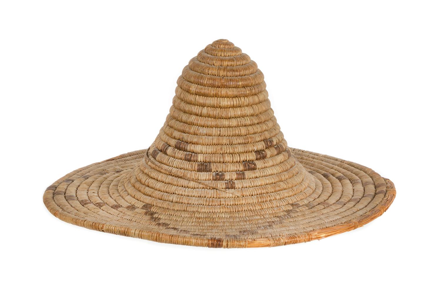 Hopi Coil Basket Hat Diameter 13 1/2 inches — (Late 19th/Early 20th Century)
