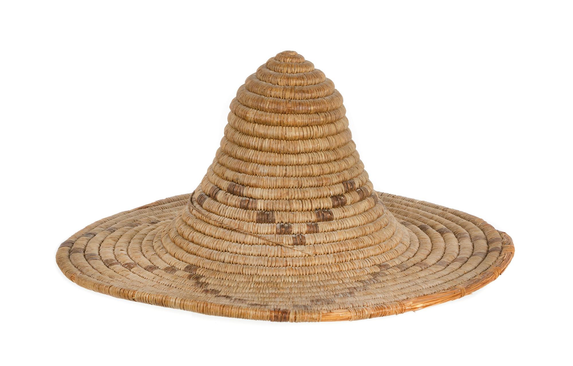 Hopi Coil Basket Hat Diameter 13 1/2 inches — (Late 19th/Early 20th Century)