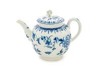 An English Blue and White Porcelain Teapot — C. 1770