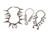 Group of Navajo Squash Blossom Necklaces