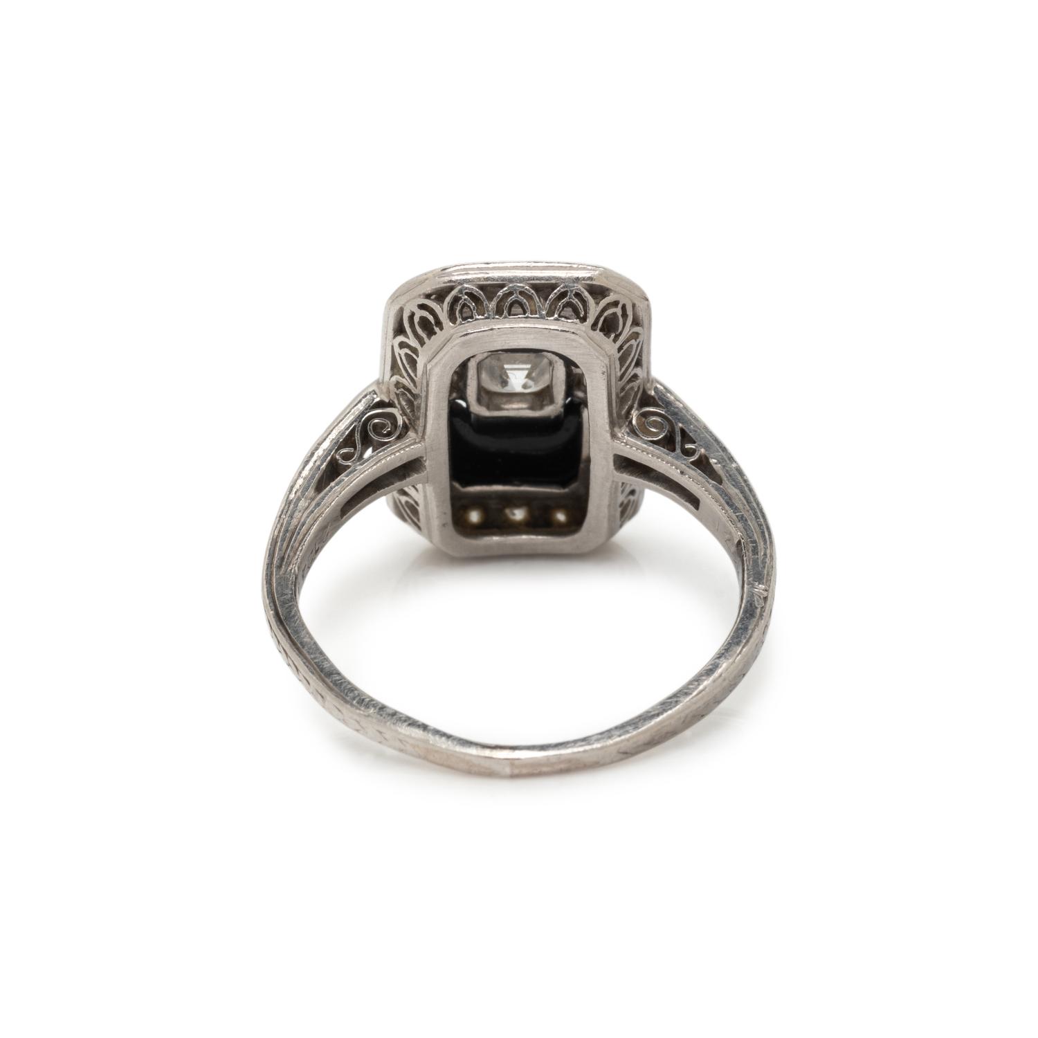 ONYX AND DIAMOND RING