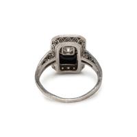 ONYX AND DIAMOND RING