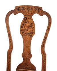A Louis XV Style Writing Table and an Associated Dutch Marquetry Chair