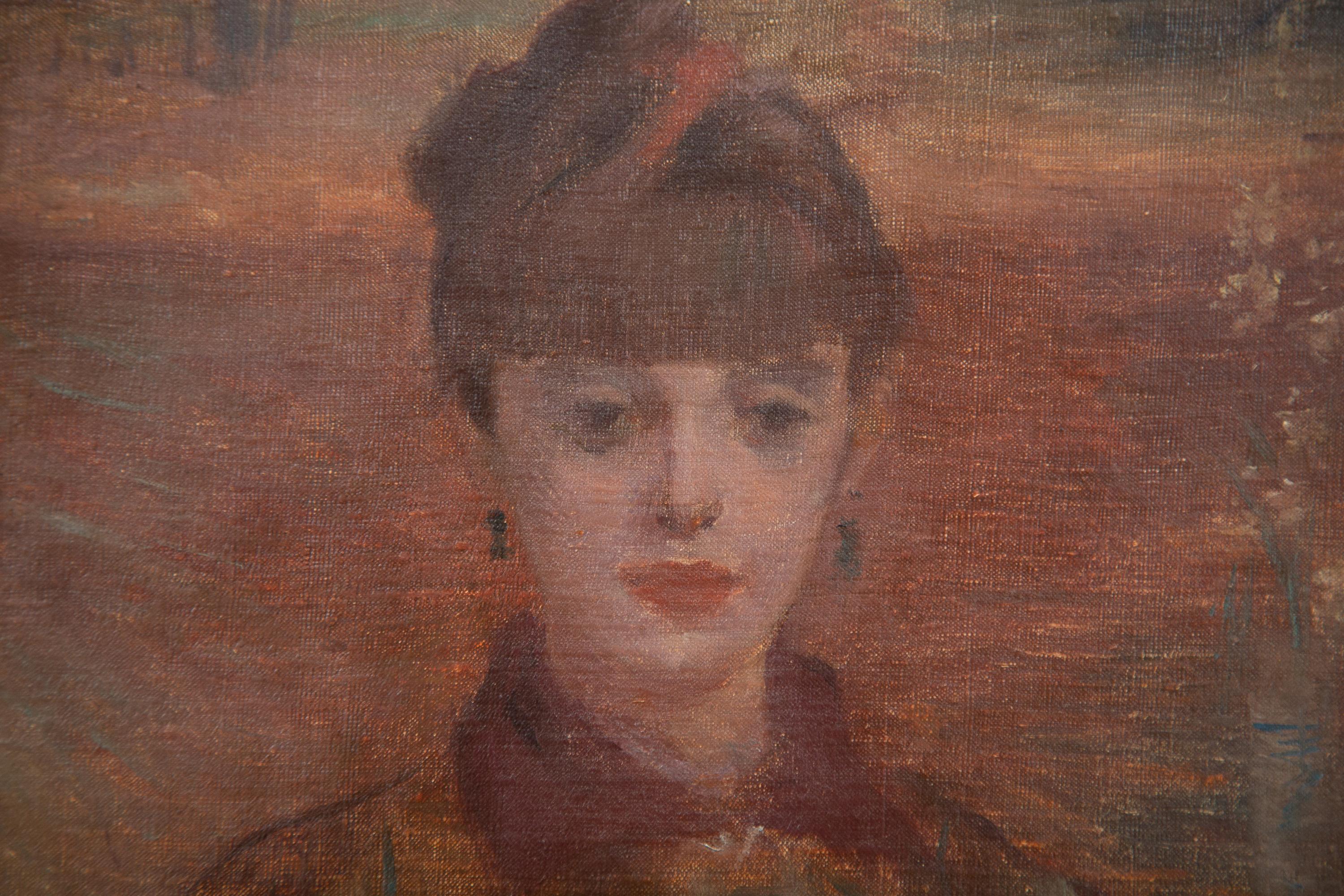 Femme au chapeau rouge