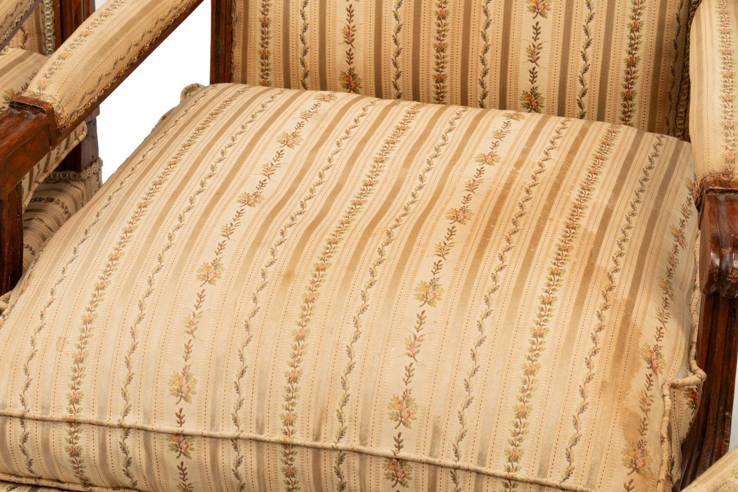 A Set of Four Louis XVI Beechwood Fauteuils