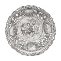 A German Silver Reticulated Basket