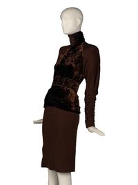 Galanos Three-Piece Crushed Velvet Ensemble, 1980s