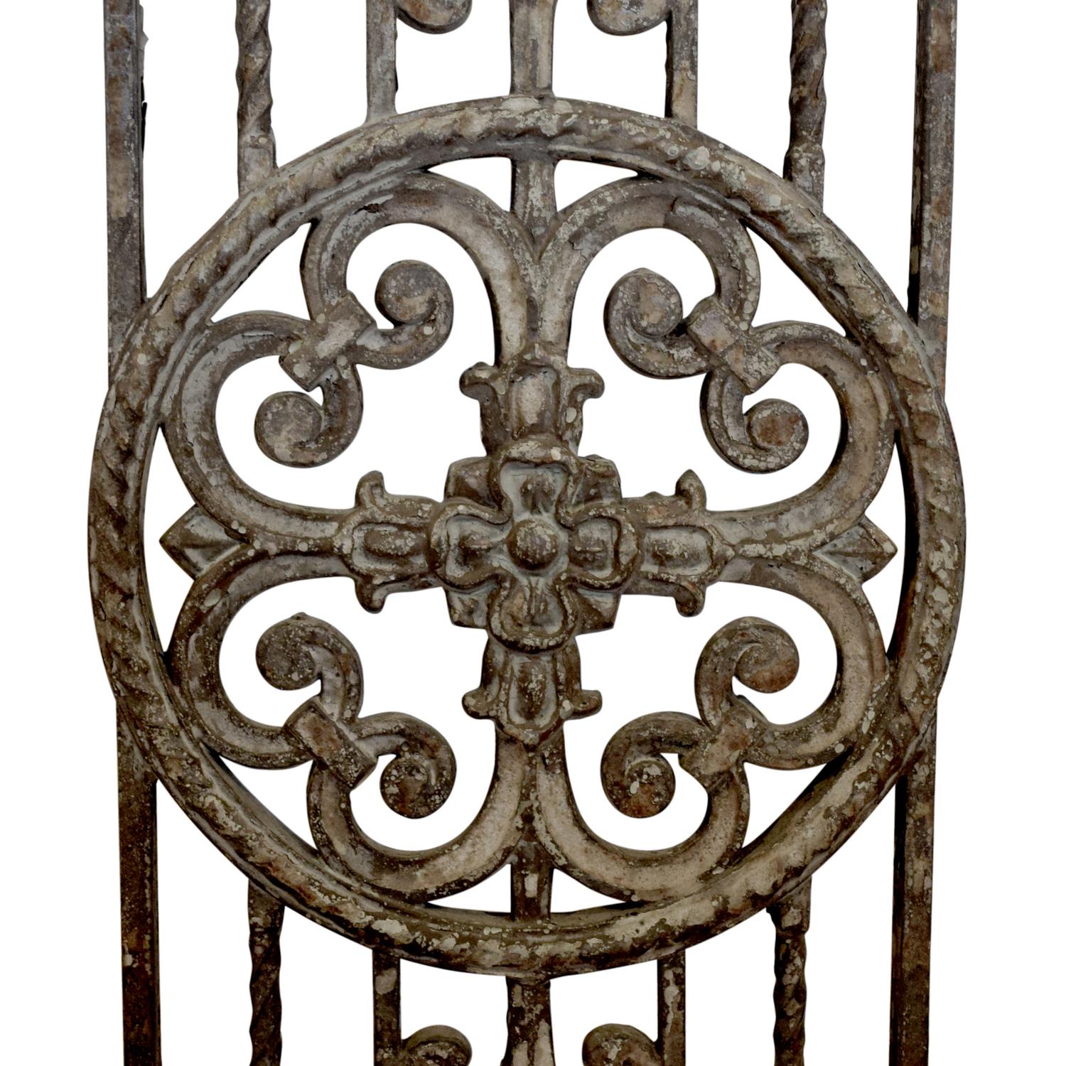A Cast Iron Balcony Railing from the Sheridan Theater 55.5" W x 2.5" D x 30" H — United States, Early 20th Century