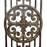 A Cast Iron Balcony Railing from the Sheridan Theater 55.5" W x 2.5" D x 30" H — United States, Early 20th Century