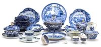 A Collection of English Blue and White Porcelain Largest height 6 1/2 inches. — Various Makers