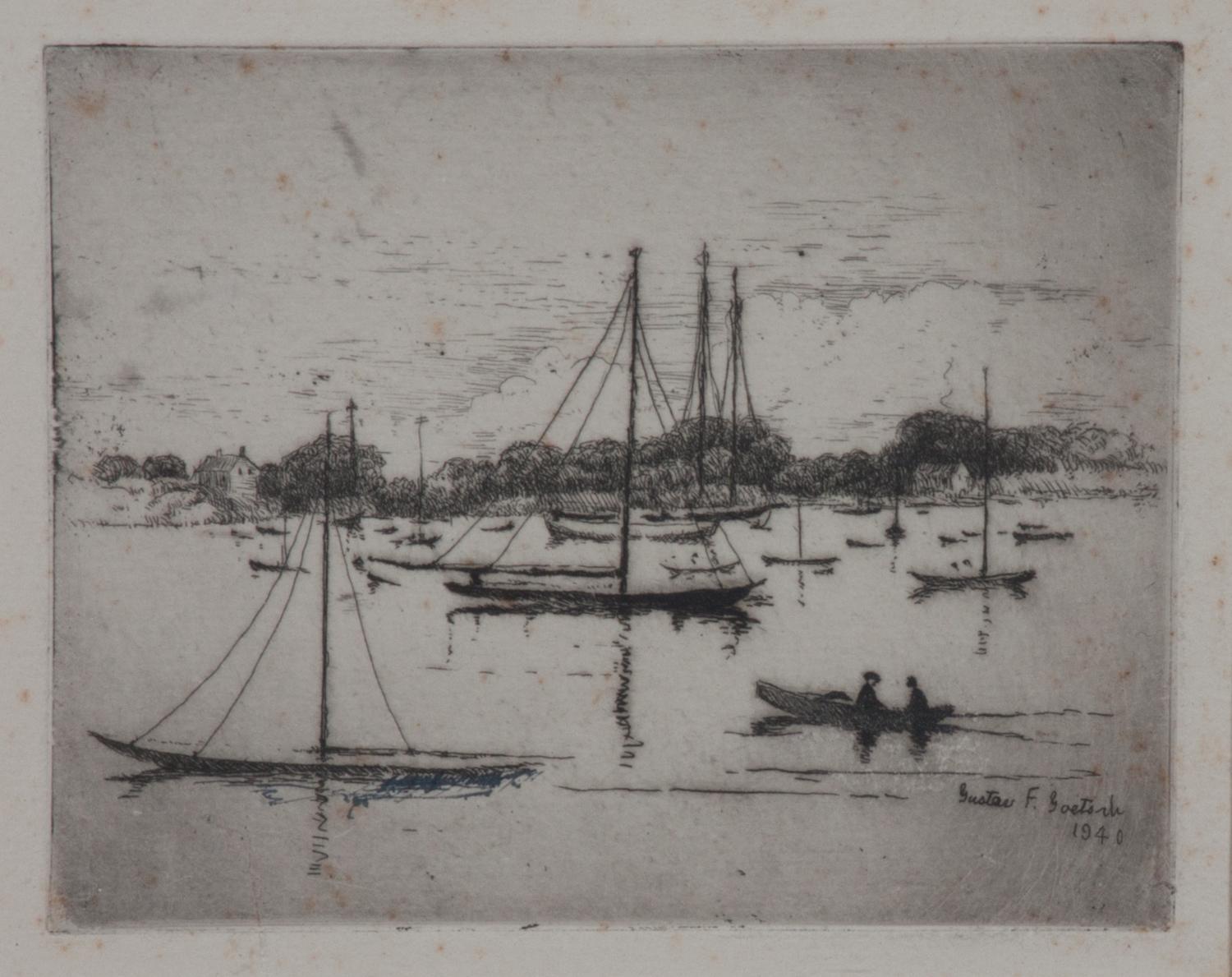 Gustav F. Goetsch, (American, 1877-1969), Rockport Harbor together with Little Harbor, 1940