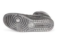 A Nike Air Jordan 1 Silver Cast Basketball Shoe Crafted for Michael Jordan's 32nd Birthday
