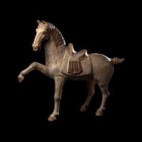 A Chinese Painted Pottery Figure of a Horse