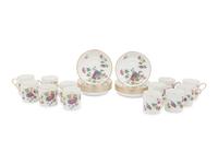 A Set of Wedgwood Cuckoo Porcelain Demitasse Cups and Saucers