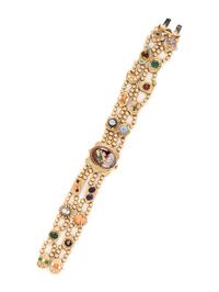 YELLOW GOLD AND MULTIGEM SURPRISE WATCH