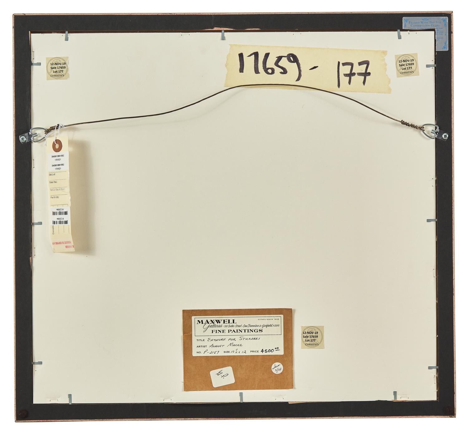 August Macke (German, 1887-1914) — Entwurf für Stickerei (Design for Embroidery) , 1913