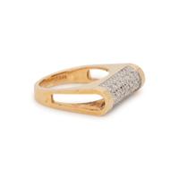 YELLOW GOLD AND DIAMOND RING