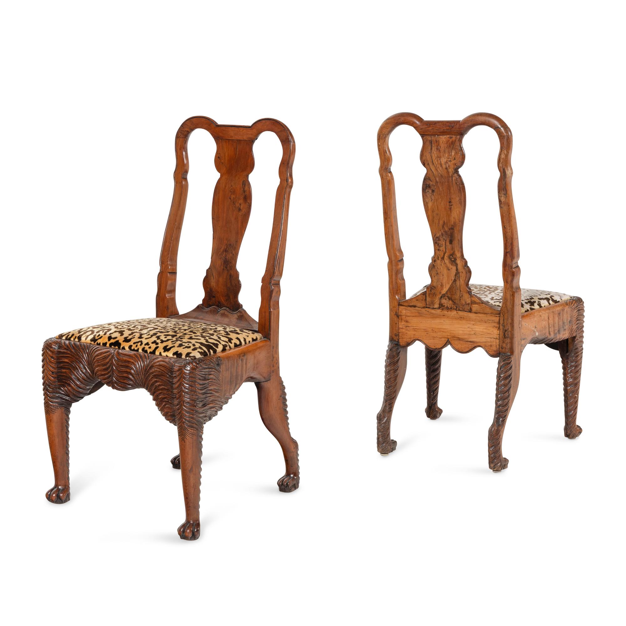 A Set of Eight Anglo-Colonial Yew Wood Dining Chairs