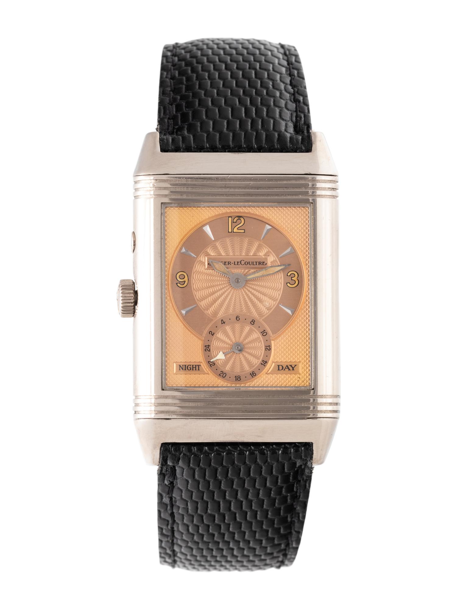JAEGER-LeCOULTRE, REF. 270.2.54 18K WHITE GOLD 'DUOFACE REVERSO' WRISTWATCH